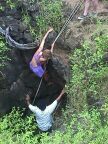 216 Floreana Dorothy Descends Into Cave.JPG (131 KB)